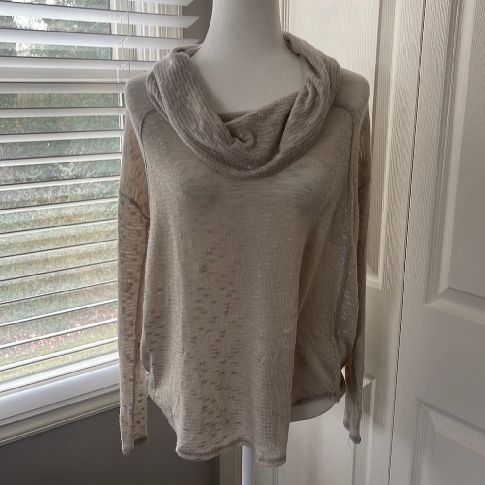 DKNY Lightweight Semi-sheer Cowlneck Sweater